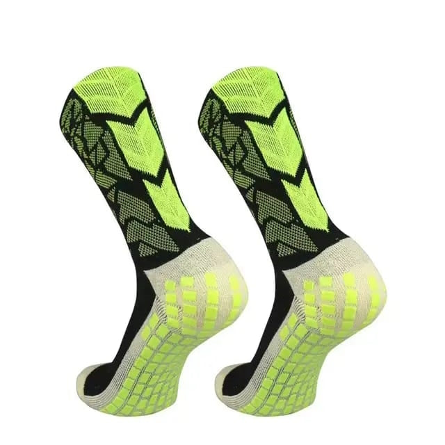 GripKixx Black & Fluorescent Yellow Elite Performance Grip Socks