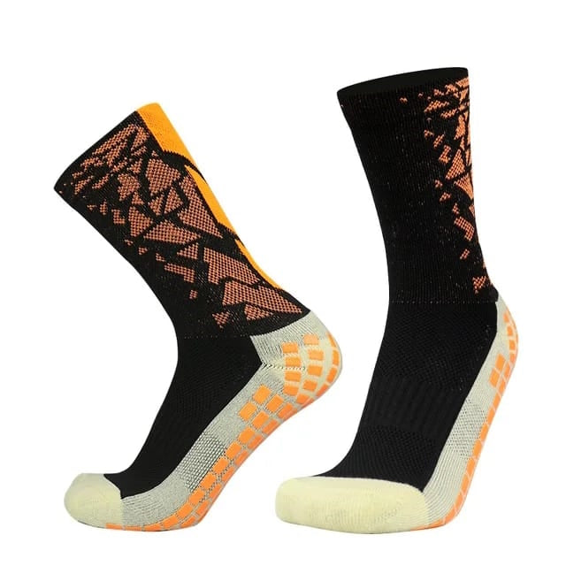 GripKixx Black & Orange Elite Performance Grip Socks