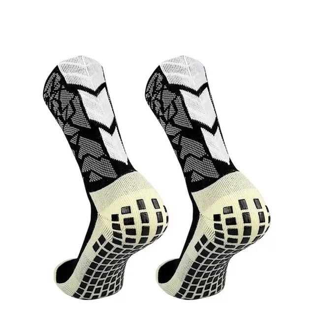 GripKixx Black & White Elite Performance Grip Socks